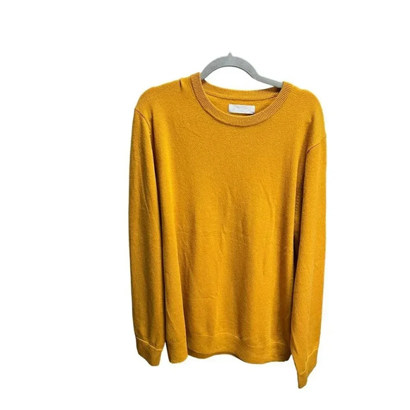 Everlane The Grade A Cashmere Crew Sweater in Golden - Picture 1 of 5
